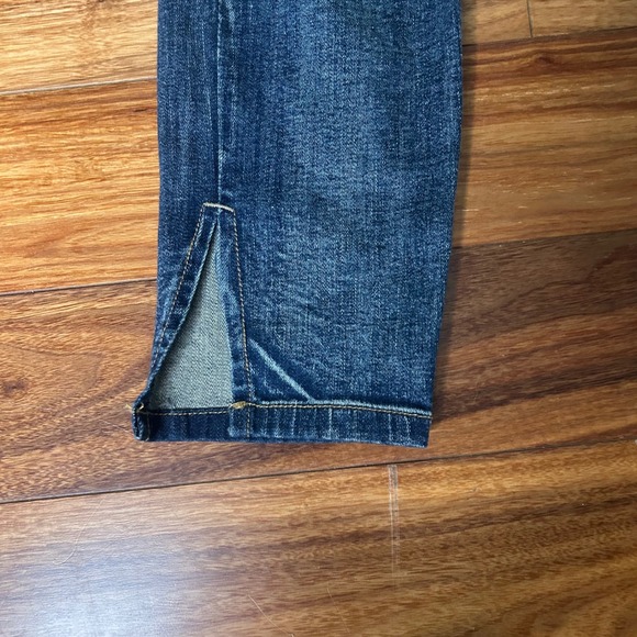 Dollhouse Distressed Denim Overalls Ripped Skinny Leg Slit Hem Size 11‎ - Picture 9 of 12